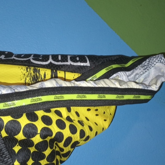 Aogda Cycling Jersey Black Yellow Graphic Size S Spell Outs - Picture 7 of 7